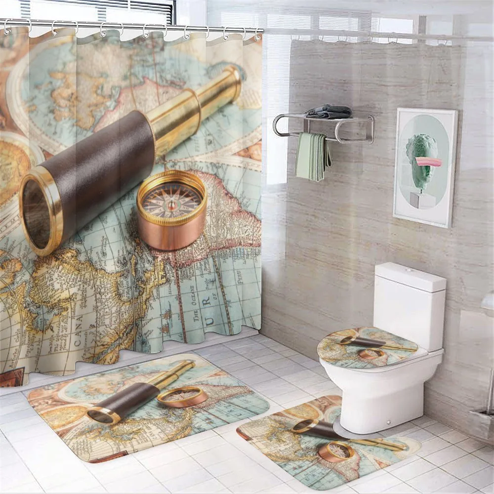 Telescope on Antique Map — Your design