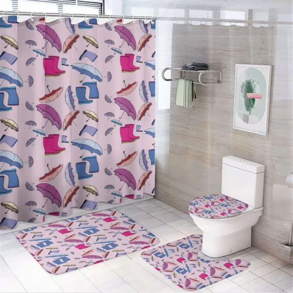 Autumn Boots Accessories on a shower curtain