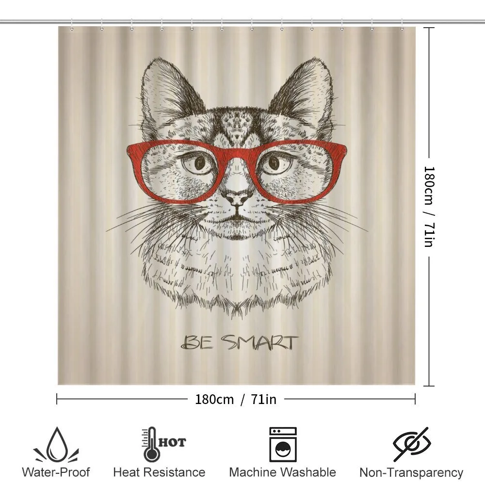 Cat with Retro Glasses — Detail 2
