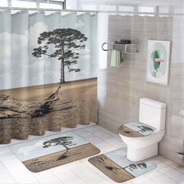 Digital Cloudy Sky on a shower curtain