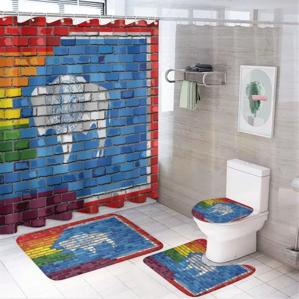 Equality State and Gay Flag on a shower curtain