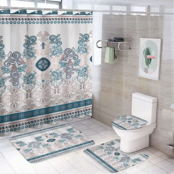 Flourish Artful Nostalgic Designs on a shower curtain
