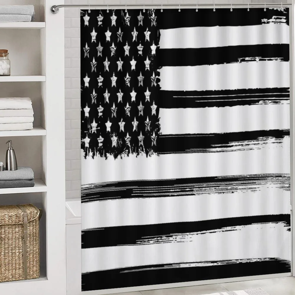 Grunge Monochrome USA Flag — Detail 4