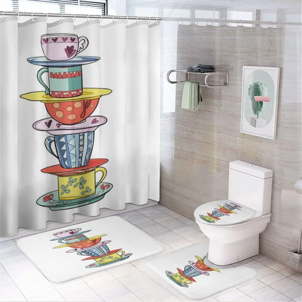 Hand Drawn Art Colorful Cups — Your design