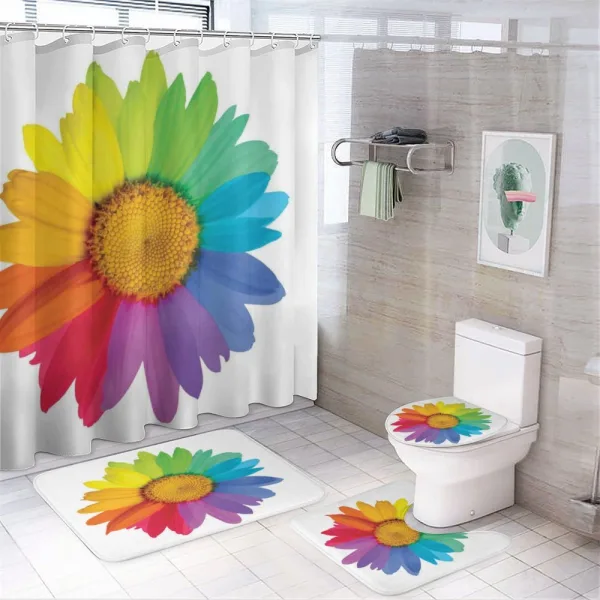 Hippie Daisy Spring on a shower curtain
