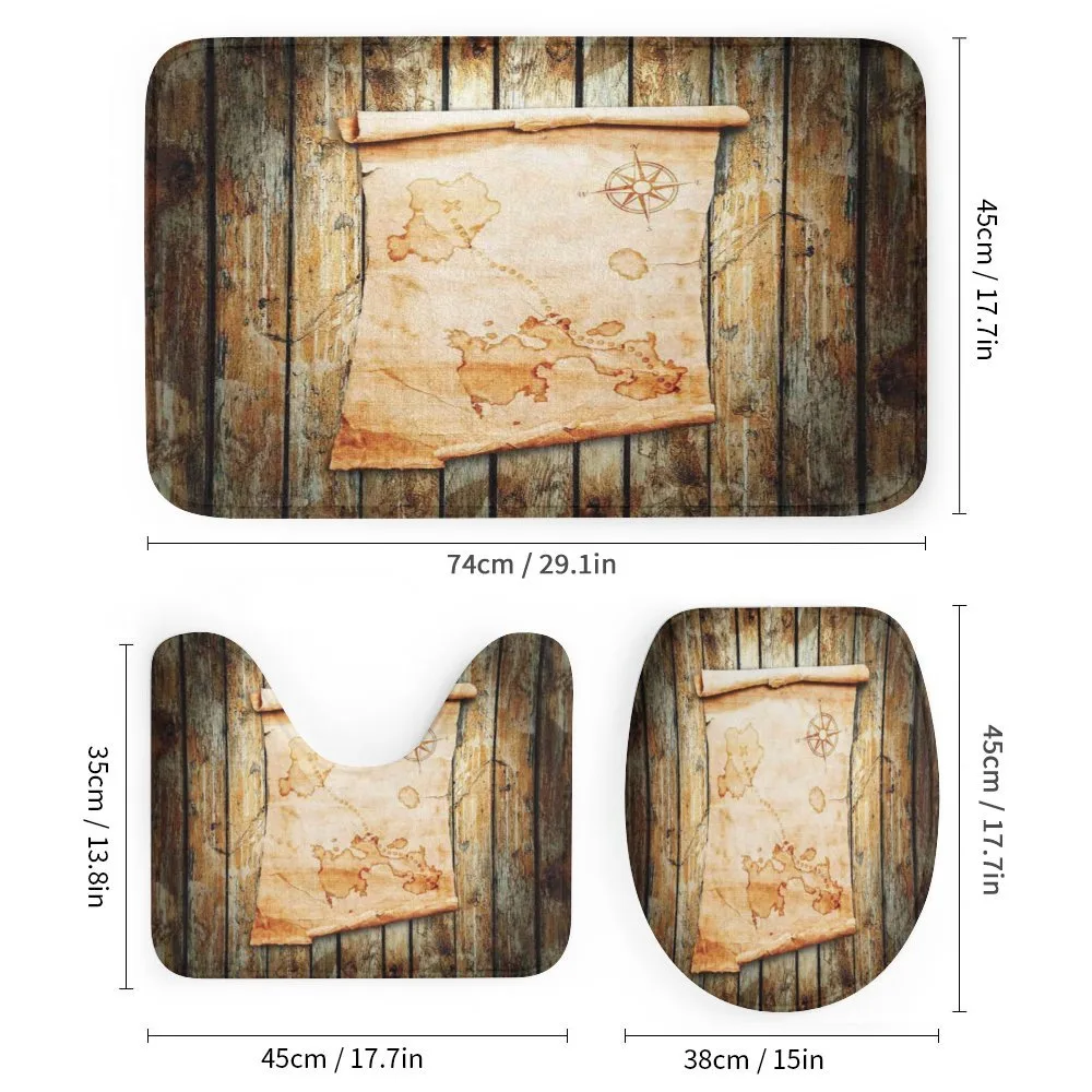 Map on Grunge Timber — Detail 1