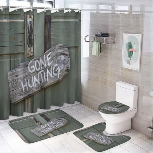 Old Cottage Door on a shower curtain