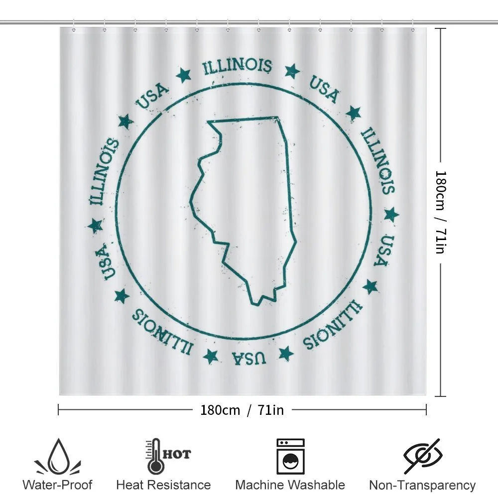 Outline Map in USA Circle — Detail 2