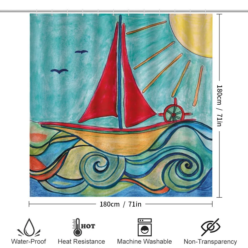 Ship in Waves in Sea — Detail 2