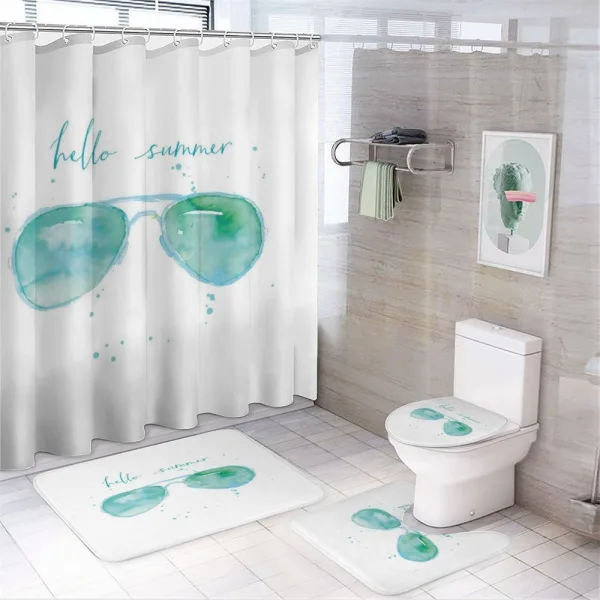 Sunglasses Phrase on a shower curtain