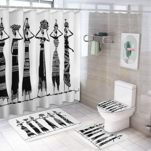 Women Jugs Dress on a shower curtain