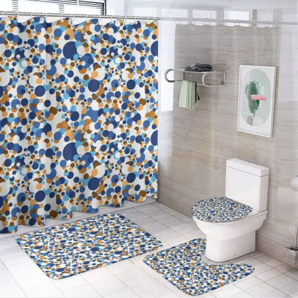Bubble Retro on a shower curtain