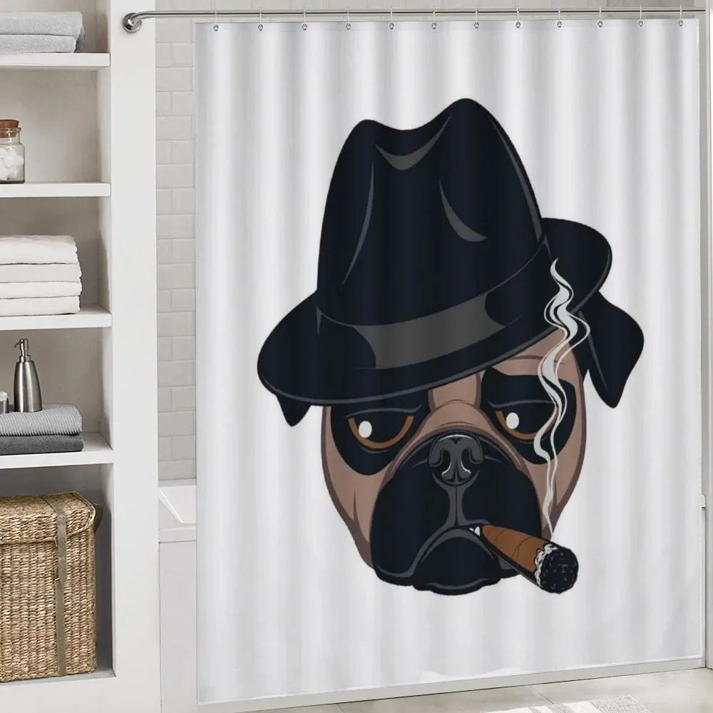 Cartoon Cool Pug Dog Portrait — Detail 4