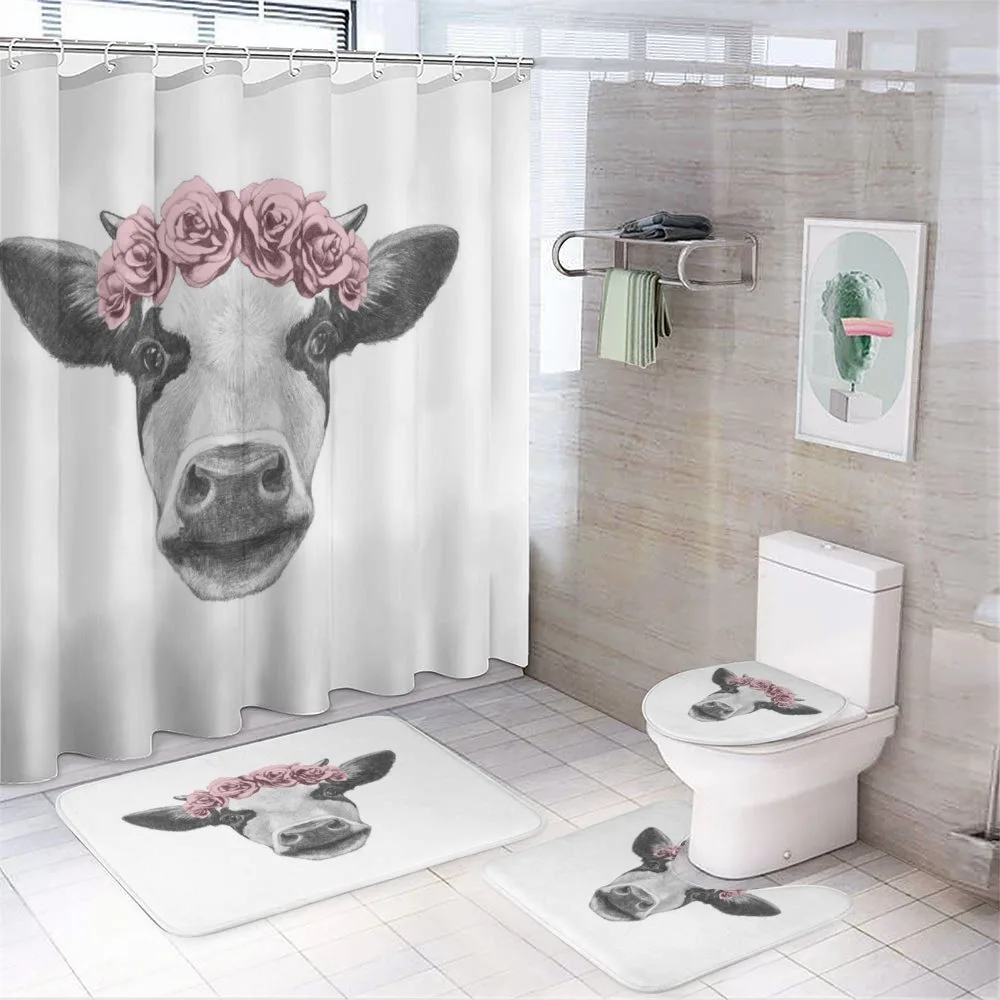 Cow with Roses Wreath — Your design