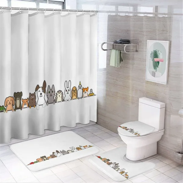 Domestic Pets Funny on a shower curtain