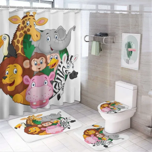 Exotic Safari Animals on a shower curtain