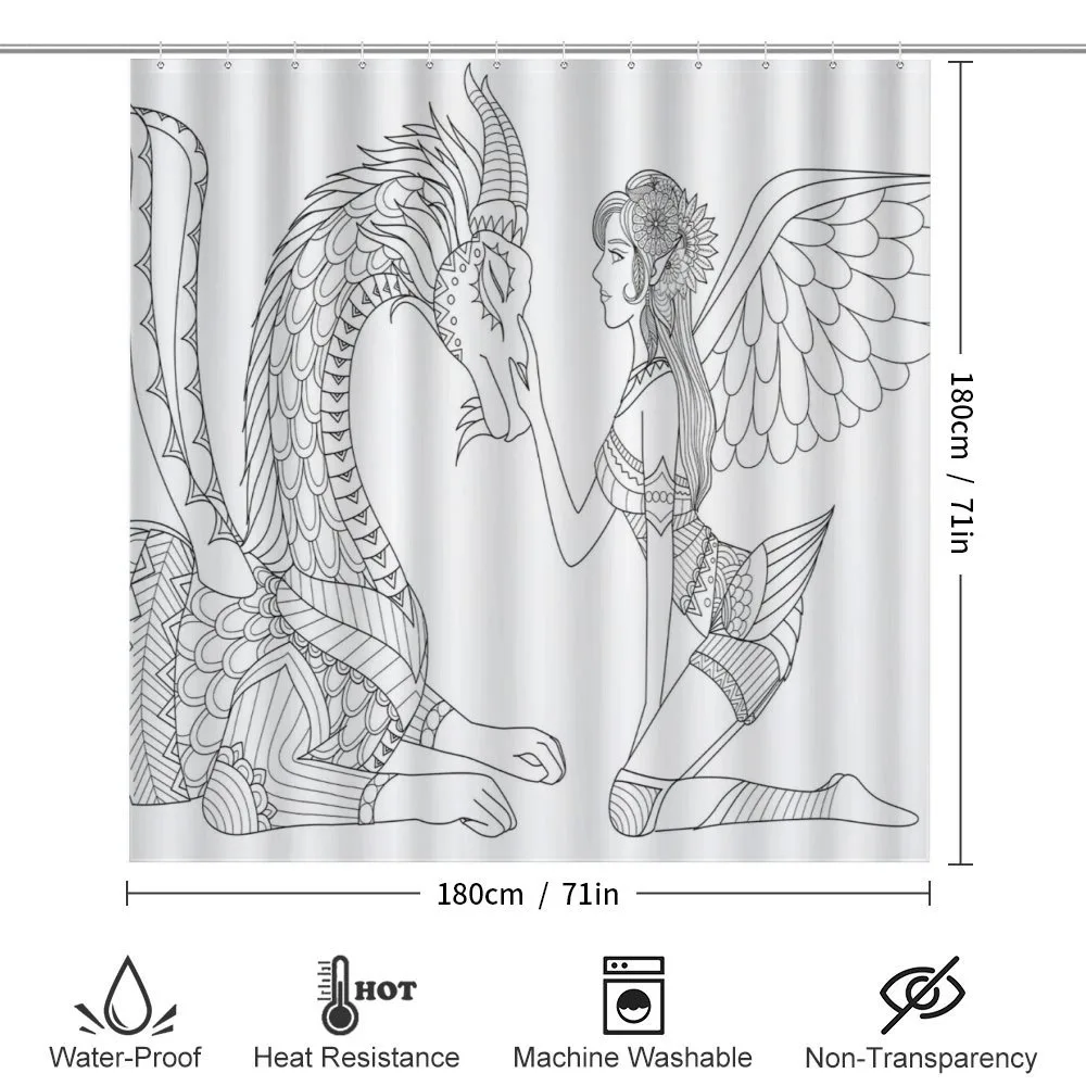 Fairy Woman and Dragon — Detail 2