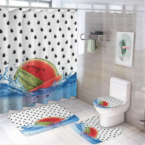 Fruit Seeds on Water on a shower curtain