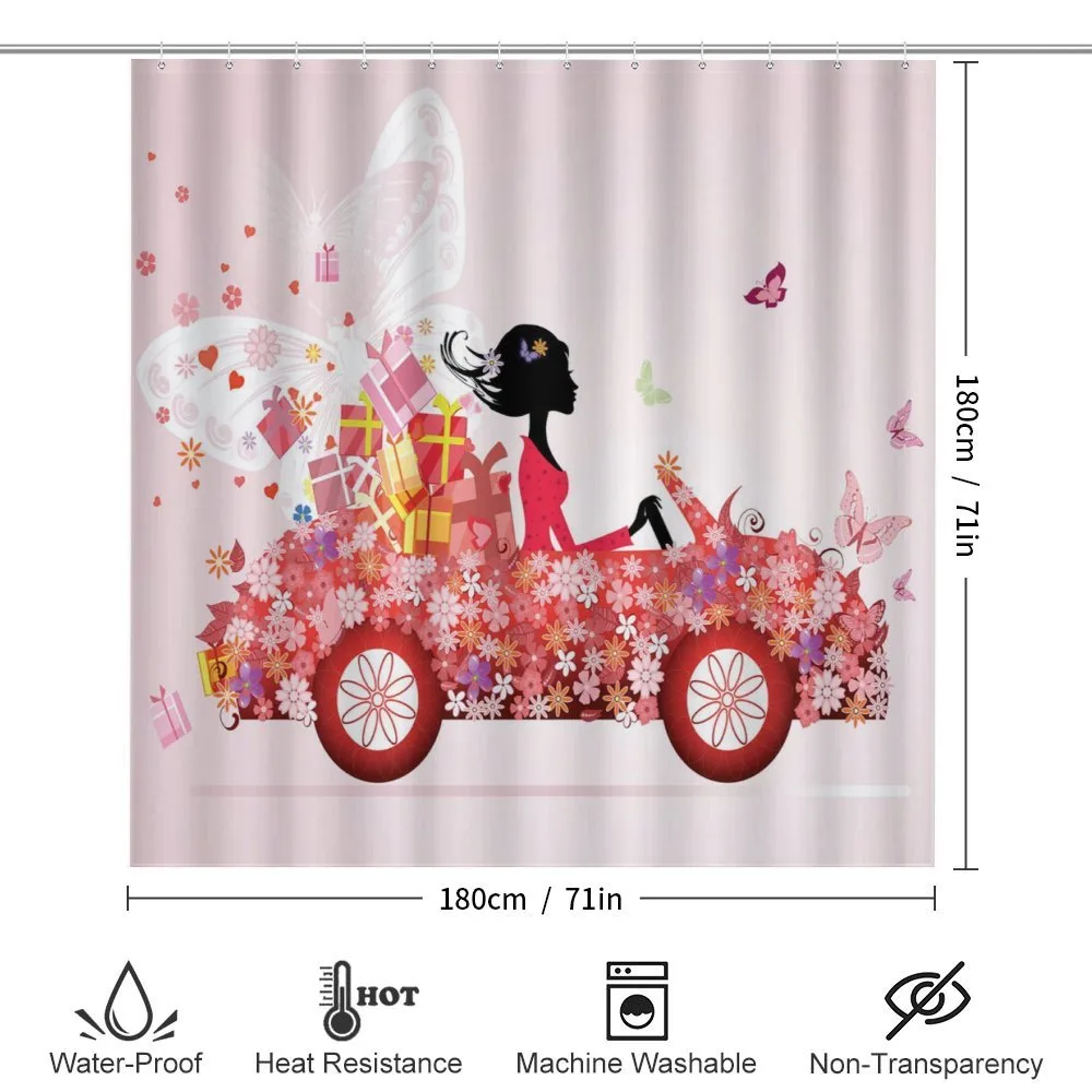 Girl on a Car Floral Box — Detail 2