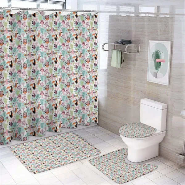 Hawaiian Toucan Bird on a shower curtain