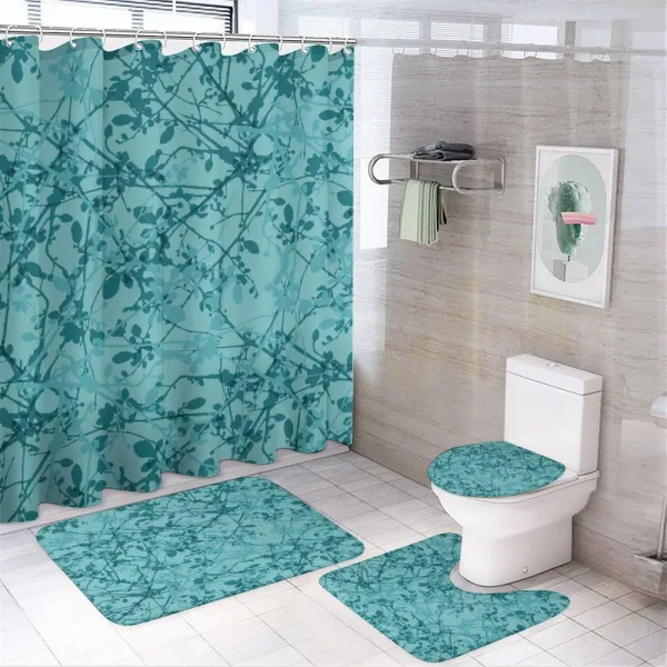 Ink Drawing Style Tree on a shower curtain