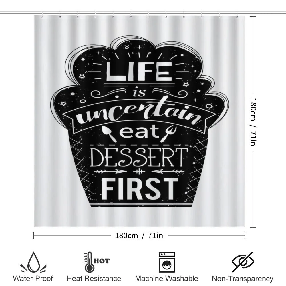 Life is Uncertain Eat Dessert — Detail 2