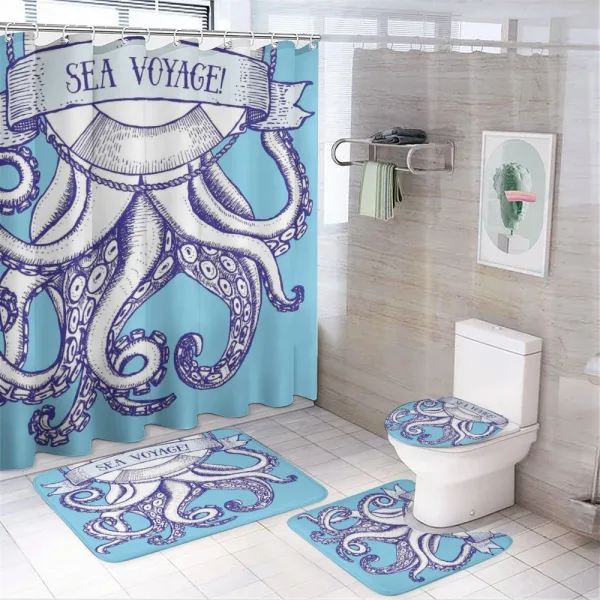 Lifebuoy Vintage Style on a shower curtain
