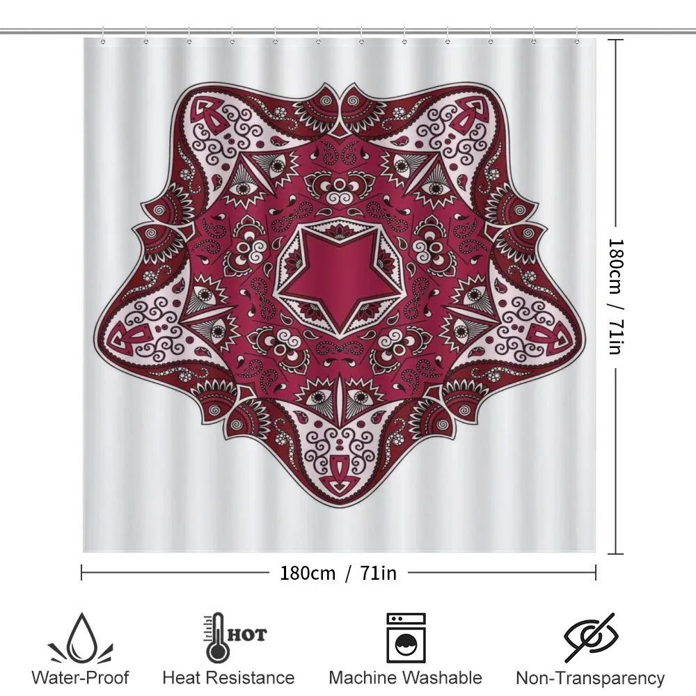 Maroon Mandala Asian — Detail 2