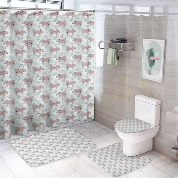 Polar Bear Constellations on a shower curtain