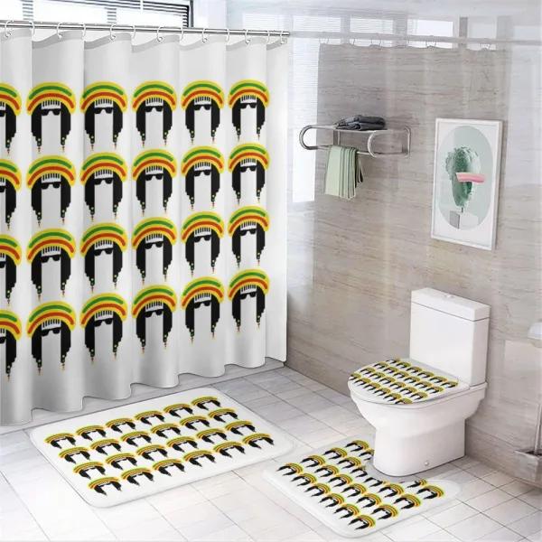 Rastafarian Dreadlocks on a shower curtain