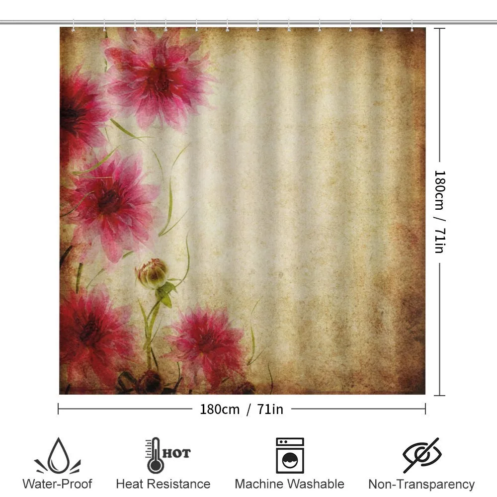 Retro Flowers Grungy Old — Detail 2