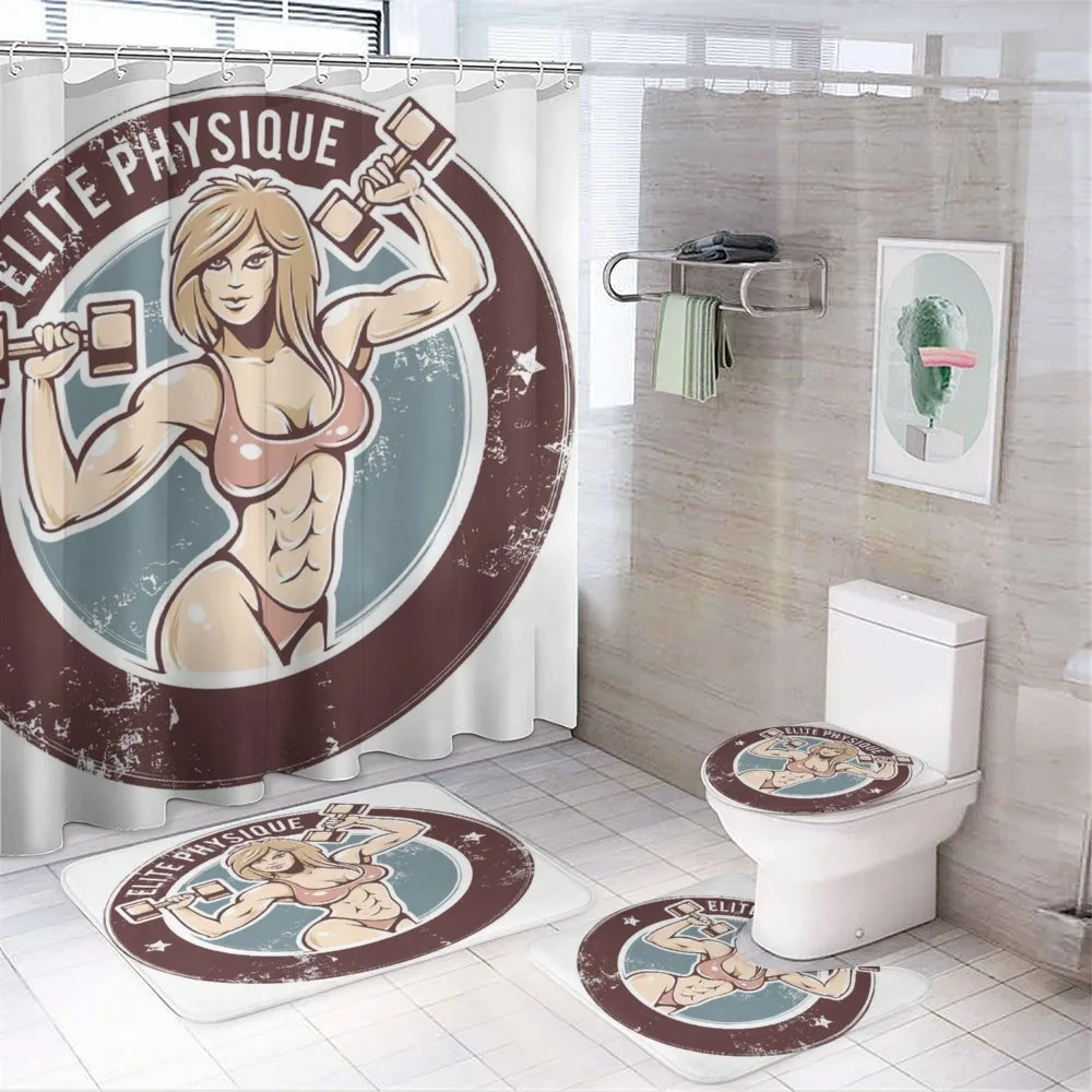 Retro Gym Lady Layout Art — Your design