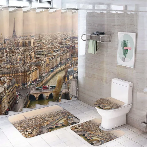 Streets Cityscape on a shower curtain