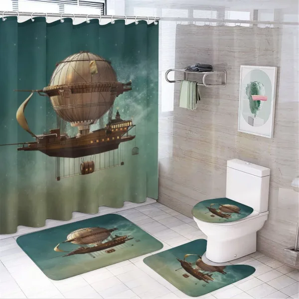 Surreal Space Scenery on a shower curtain
