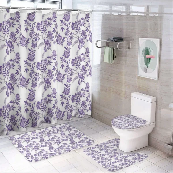 Thriving Season Plants on a shower curtain