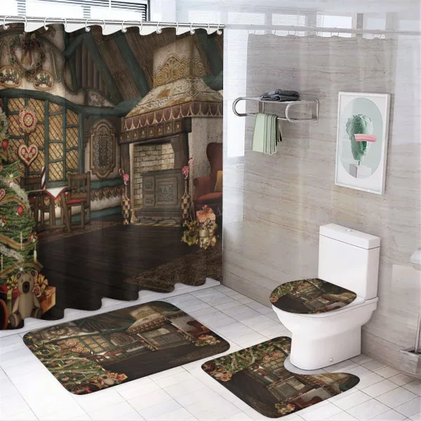 Winter Celebration on a shower curtain