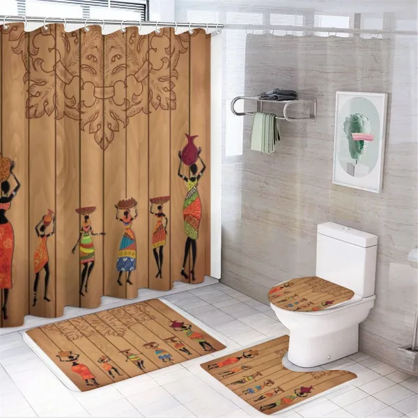 Aboriginal Girls Art on a shower curtain