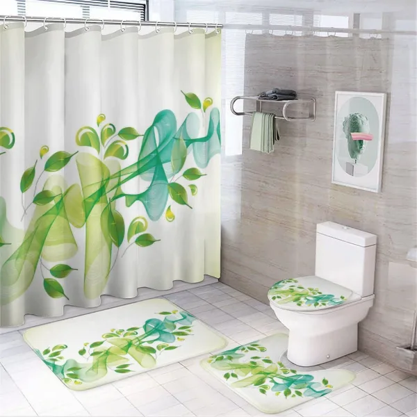 Abstract Floral Design on a shower curtain