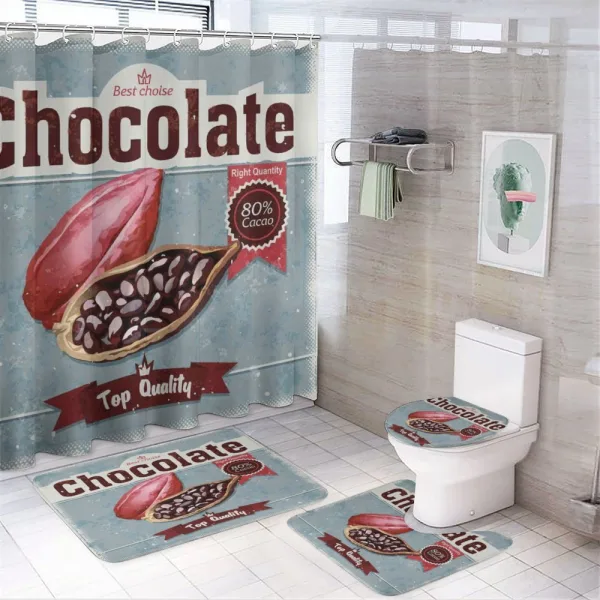Best Choice Chocolate Retro on a shower curtain