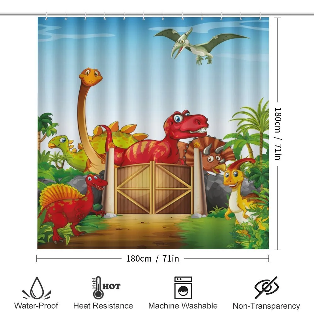 Cartoon Dinosaurs in Park — Detail 2