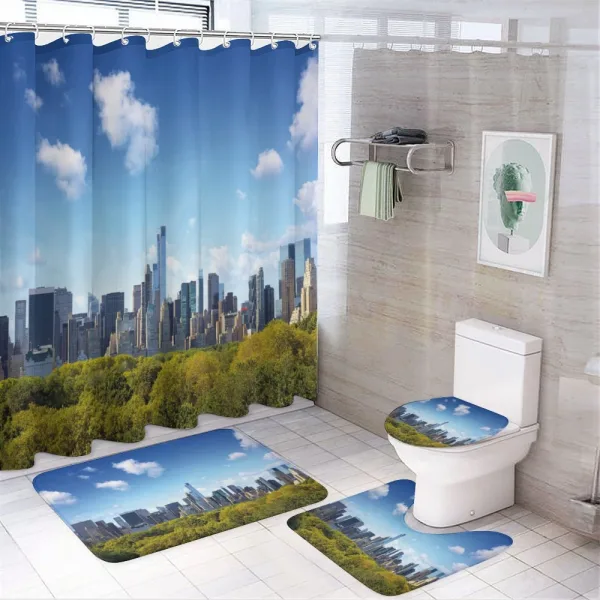 Central Park Midtown NYC on a shower curtain