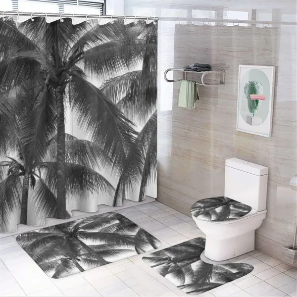 Coconut Palms Tropical on a shower curtain