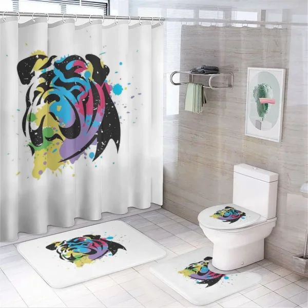 Dog Portrait on a shower curtain