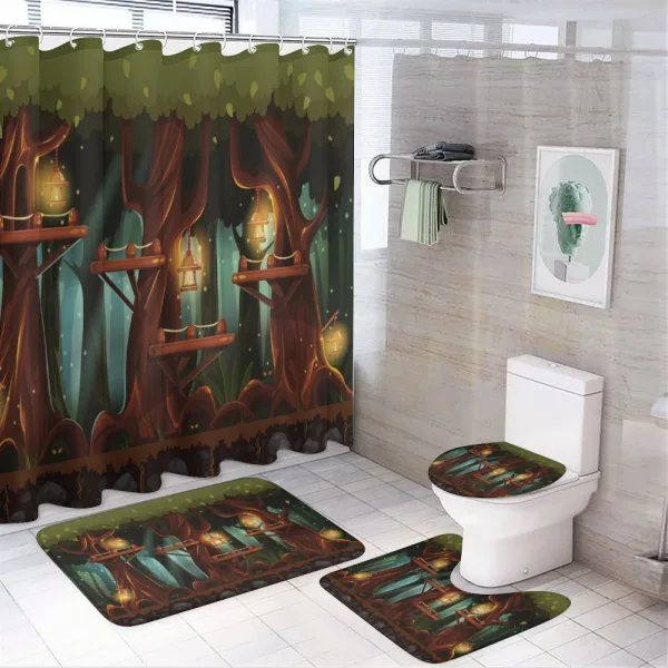 Fairy Forest Woodland on a shower curtain