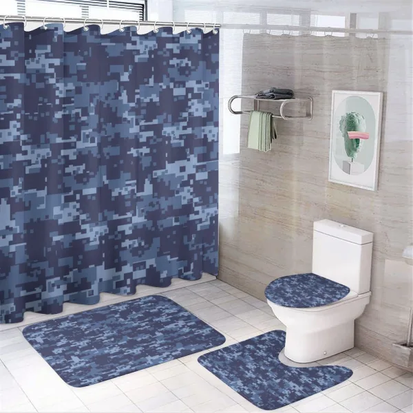 Grunge Camouflage Style Effect on a shower curtain