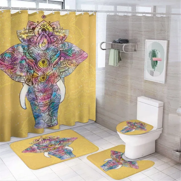 Luck Symbol on a shower curtain