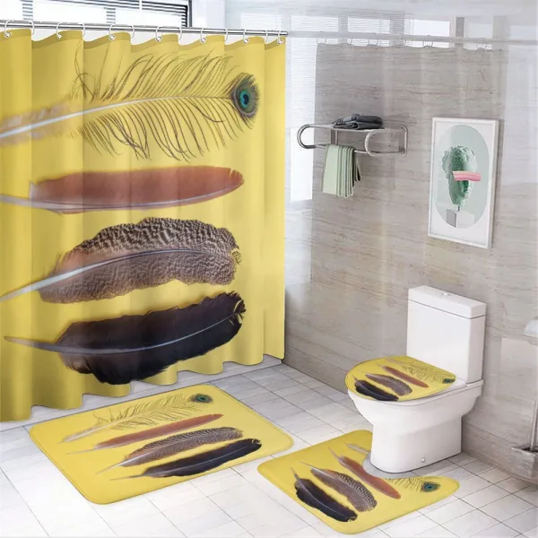 Orient Animal Wing Items on a shower curtain