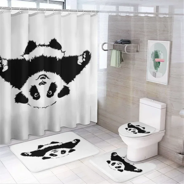 Panda Wants to Hug on a shower curtain