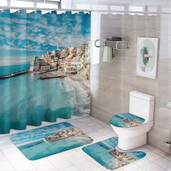 Seascape Ocean Coast on a shower curtain