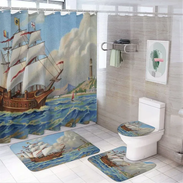 Ship Sail on a shower curtain